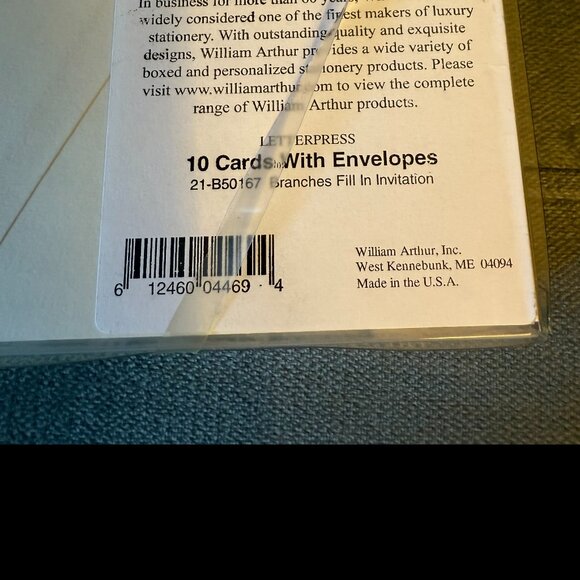 NWT Formal Party Invitations (10 cards 10 envelopes) William Arthur, Inc 10x 5 - Picture 5 of 7